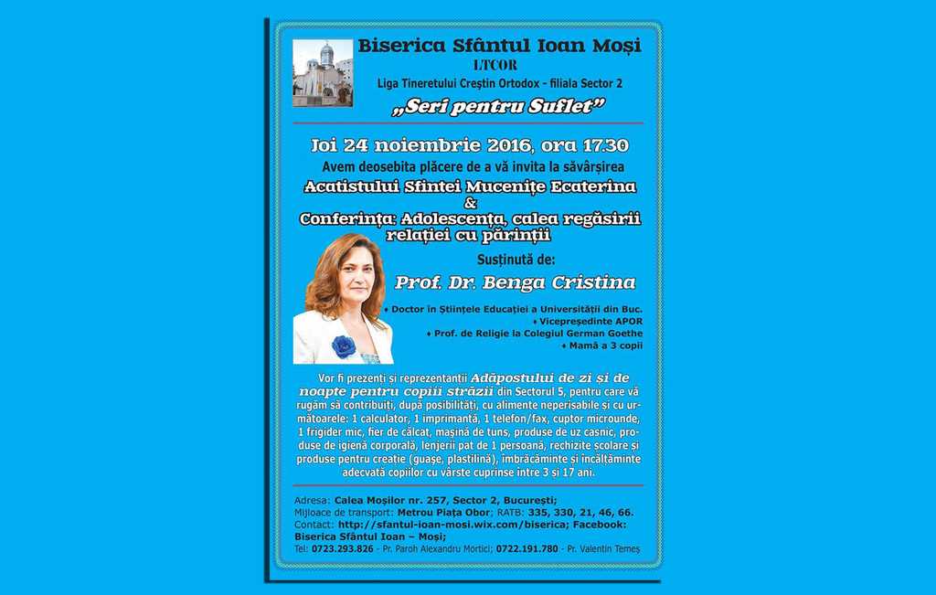 Conferinţă Sf Ioan Moşi