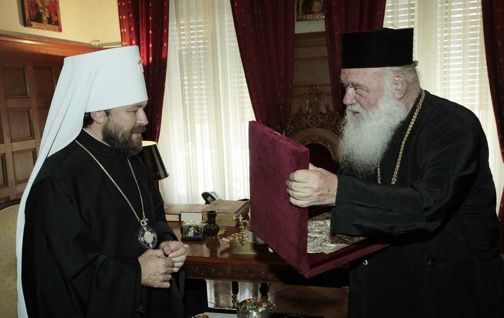 Arhiepiscopul Atenei invitat de Mitropolitul Ilarion Alfeyev in Rusia
