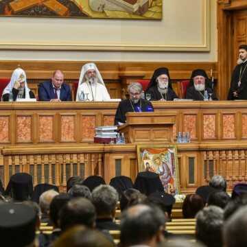 PF Daniel, PF Kirill, PF Anastasios, PF Rastislav la Sedinta Solemna Sinod BOR